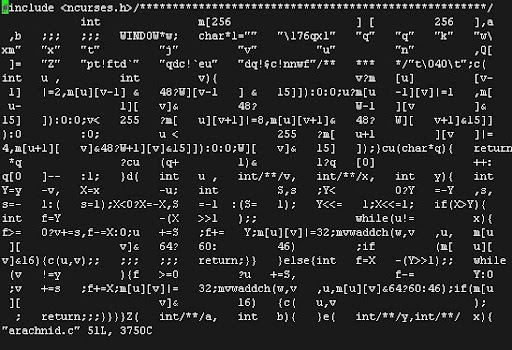 nucca's blog: 國際C語言混亂代碼大賽 (The International Obfuscated C Code Contest)